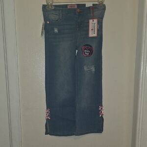 Beautees Blue Jeans with Pink Accents
